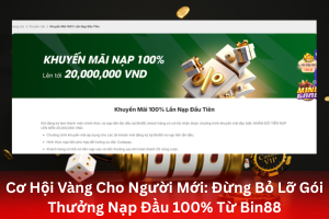 Bài viết về Đừng Bỏ Lỡ Gói Thưởng Nạp Đầu Từ Bin88
