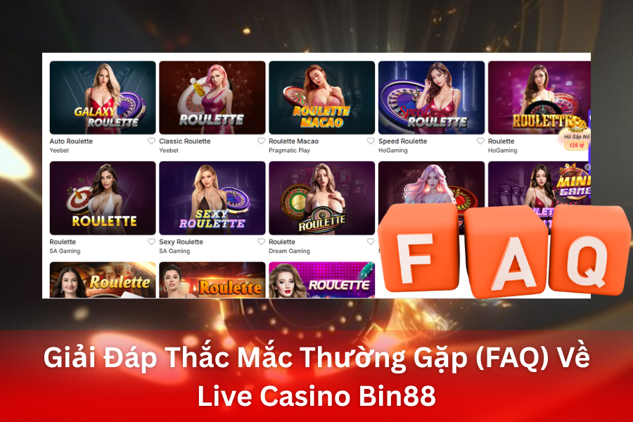 Giải Đáp Thắc Mắc Thường Gặp (FAQ) Về Live Casino Bin88